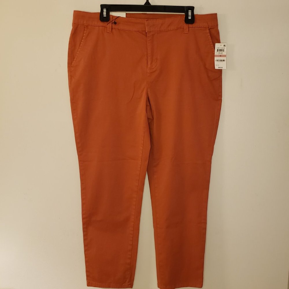 (NWT) Style & Co. Red Salmon Ankle Casual Pants.  Size 12.
